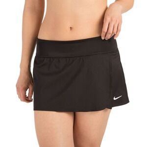 Nike Solid Element Board Skirt Womens M Black Built In Brief Sporty Swimwear